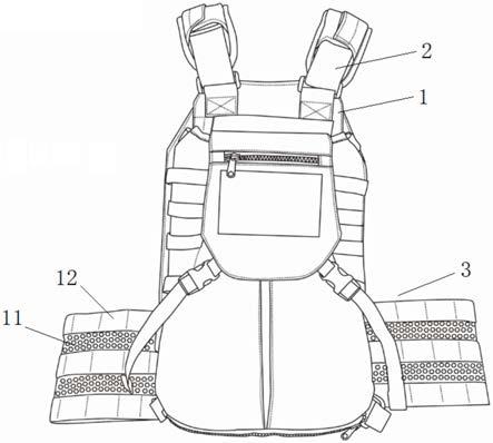 具有组合式突击背包的轻量化背心的制作方法