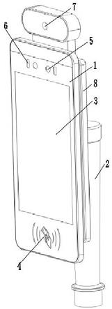 无接触安全检测考勤人脸识别测温一体机的制作方法