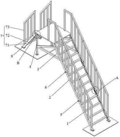 一种可周转的装配式施工上人楼梯的制作方法