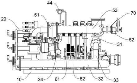 压缩空气泡沫灭火系统的大流量分段控制机械传动泵组装置的制作方法