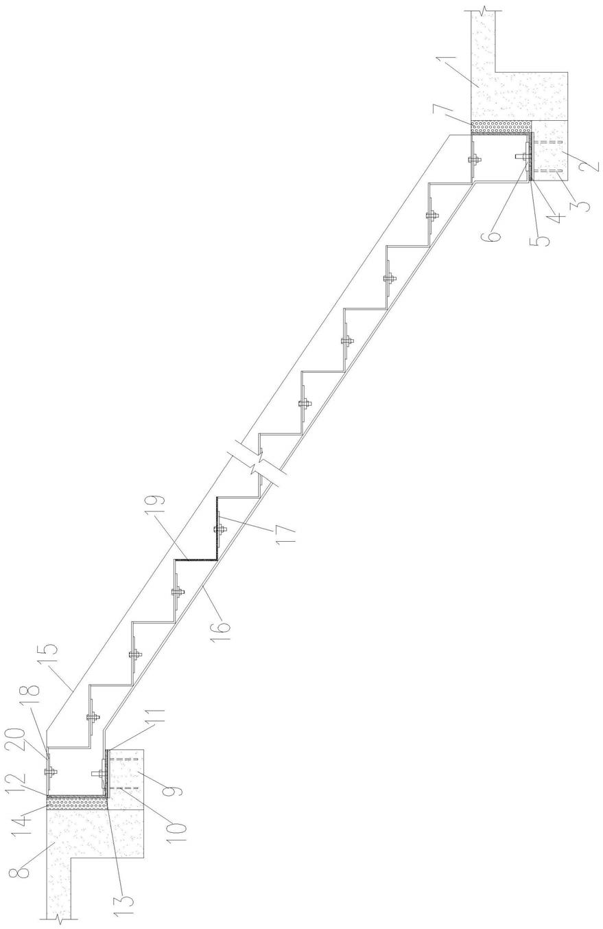 一种混凝土主体结构用装配式滑动钢楼梯的制作方法