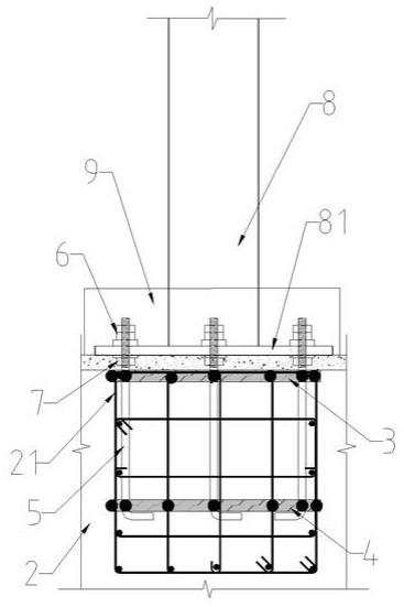 钢结构栈道的柱脚安装结构的制作方法