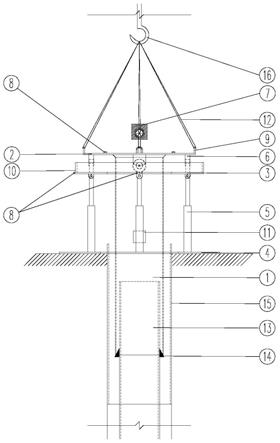 一种逆作法钢管立柱桩施工套管装置及其施工方法与流程