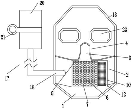 一种关于新型冠状病毒的医用一体式防护面罩