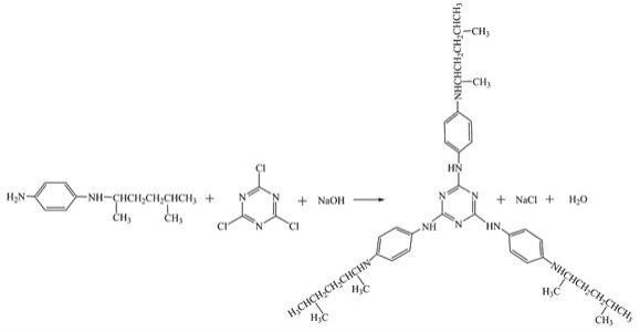 2,4,6-三（N-1,4-二甲基戊基对苯二胺基）-1,3,5-三嗪的制备方法与流程