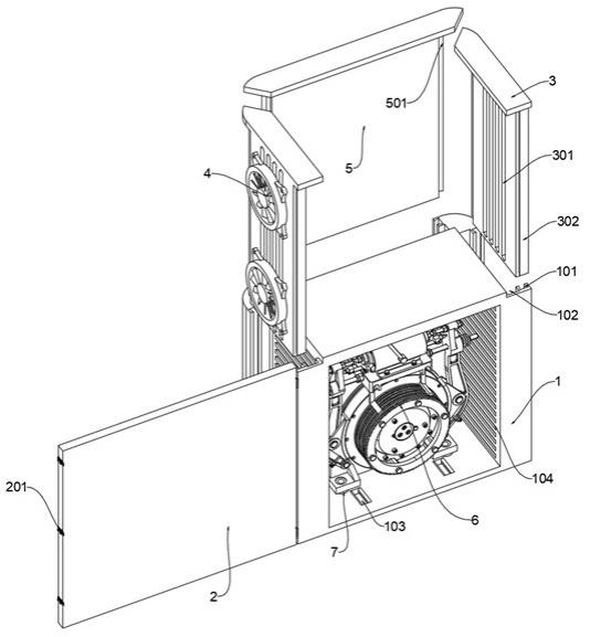 一种无机房电梯曳引机的减震降噪装置的制作方法