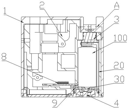 电子挂锁新型电池仓结构的制作方法