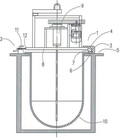 用于铸造旋转喷吹机的定心压紧装置的制作方法