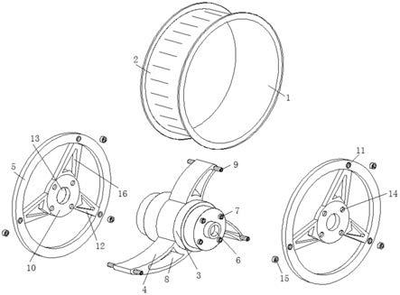 一种高抗震的防冲撞变形式摩托车轮毂的制作方法