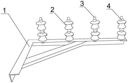 一种双层蝶式绝缘子线路架空结构的制作方法