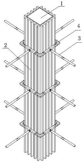 一种混凝土框架柱柱体模架定型支撑装置的制作方法