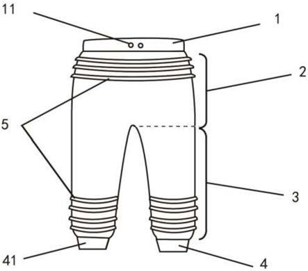 一种长度可随身高调节的儿童针织长裤的制作方法