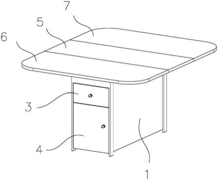 一种可旋转折叠办公桌的制作方法