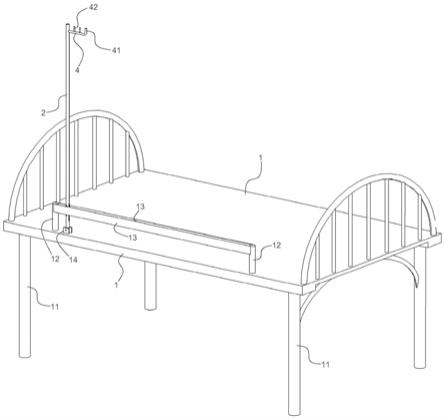 一种具有折叠输液支架的护理病床的制作方法
