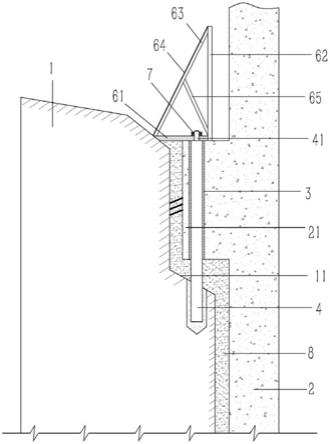 一种伴山建筑与基岩层之间的连接结构的制作方法