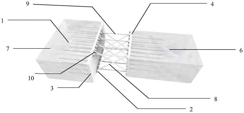 一种预制混凝土结构折叠式梁柱连接节点及施工方法