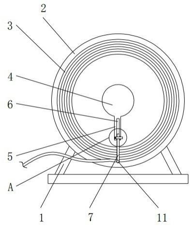 一种防火卷帘控制器用电缆线收卷机构的制作方法