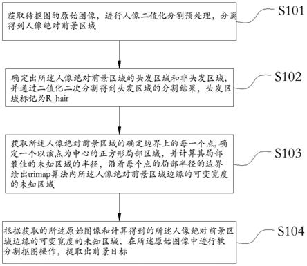 可变宽度的人像精细抠图方法、装置、设备及存储介质与流程