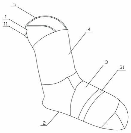 一种应用于足部的医用冰敷套袜的制作方法