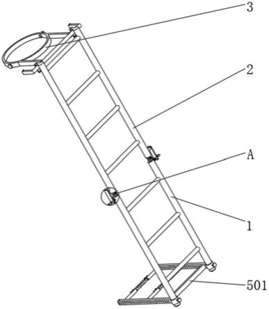 一种用于架空输电线路的具有折叠结构的悬垂挂梯的制作方法