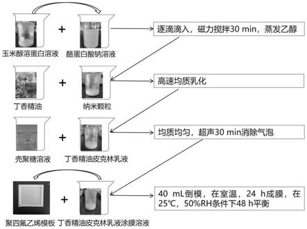 一种丁香精油皮克林乳液涂膜保鲜剂及其制备方法和应用