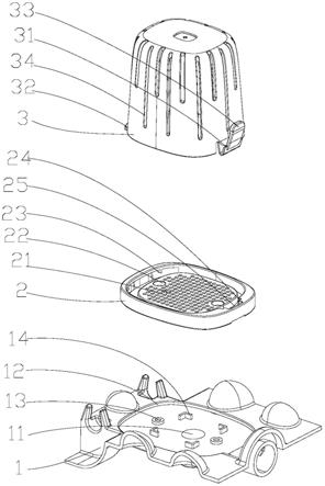 一种足浴器药盒罩过滤结构及足浴器的制作方法
