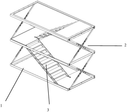 一种深基坑用折叠式笼梯的制作方法
