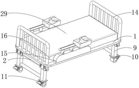 一种改进型便于移动的病床的制作方法