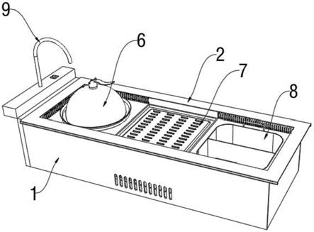 烤涮蒸一体自助加水火锅炉的制作方法
