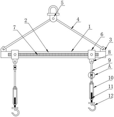一种可调节式预制楼梯叠合板平衡吊装工具的制作方法