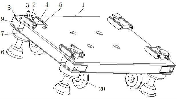 一种自动化助力机械手用移动式底板