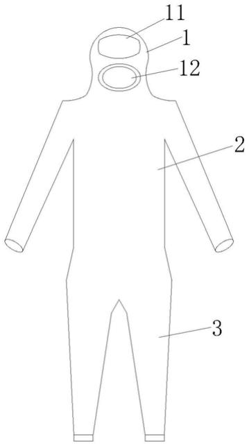 滤布方便更换的密封式防护衣