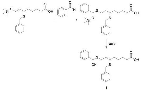 一种硫辛酸衍生物6-(苄基硫基)-8-[(羟基苯基甲基)硫基]辛酸的制备方法与流程
