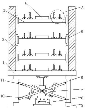 用于多种体育训练篮排球类倾斜式取放架的制作方法