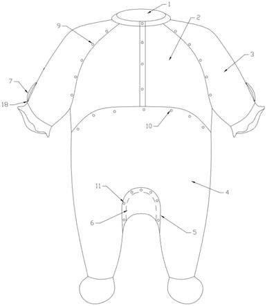 一款多功能变化的婴儿家居服的制作方法