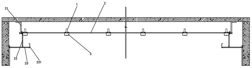 一种防止装配式吊顶基层龙骨移位的连接结构的制作方法