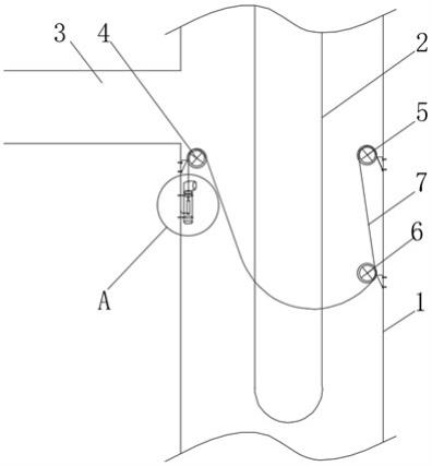 一种竖井摩擦轮提升机防尾绳扭结装置的制作方法