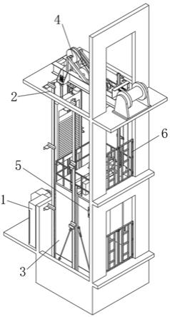 一种井道施工升降机用安全防护门结构的制作方法