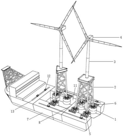 一种海上风电多筒导管架基础施工方法及施工船与流程