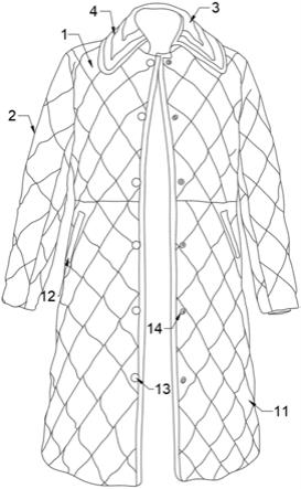 一种格子羽绒大衣的制作方法
