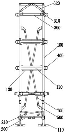一种携带支撑立柱的桁架的制作方法