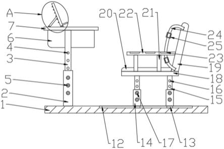 一种可以矫正坐姿的课桌椅的制作方法