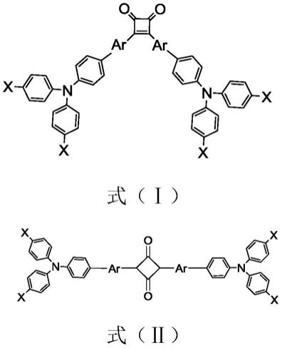 一类方酸类有机小分子空穴传输材料及其应用