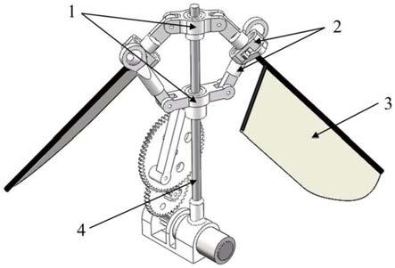 实现仿生微型扑旋翼飞行器拍动及扭转运动的传动机构