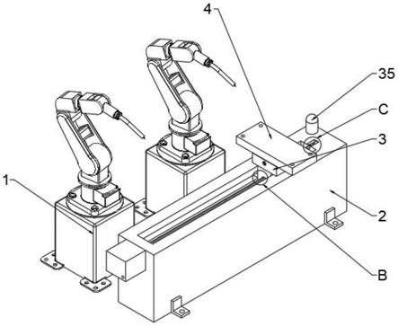 一种工程车门板机器人焊接装置的制作方法