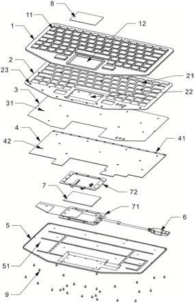 多触点硅胶薄膜加固键盘的制作方法