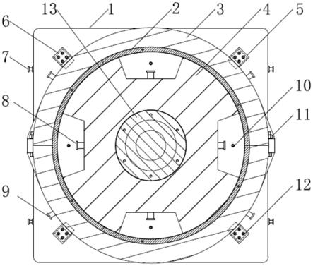 米级尺度缓冲材料环形砌块压制模具的制作方法