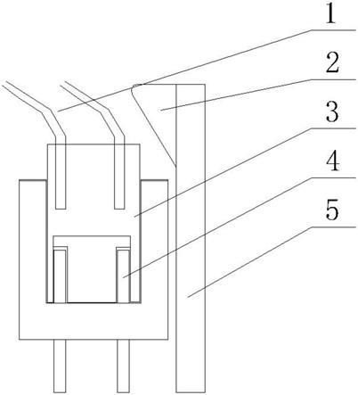 一种车灯模组防止端子半嵌合结构的制作方法