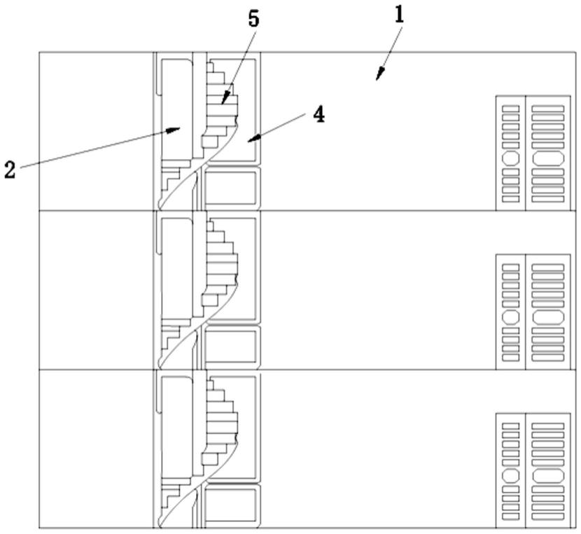 一种旧楼加装电梯平层入户结构的制作方法