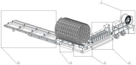 一种移动式大直径冷弯螺旋波纹钢管生产设备的制作方法